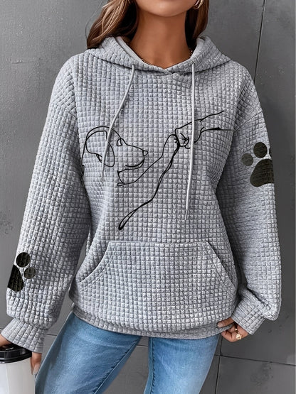 Stylische Damenjacke | Bedrucktes, Weiches Sweatshirt Kapuze