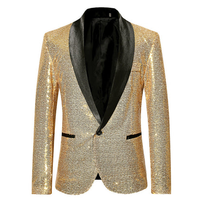 Eleganter Pailletten Blazer Herren Abendgarderobe