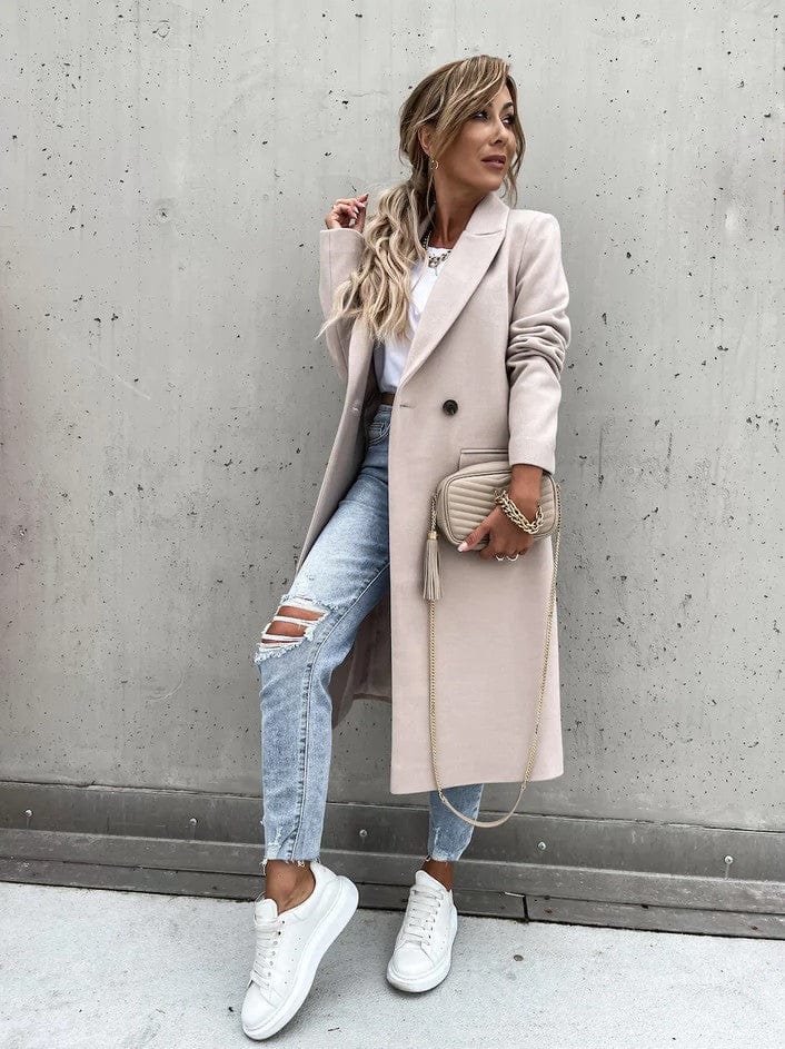 Lange Daunenjacke Zeitlos Elegant Winterjacke für Damen