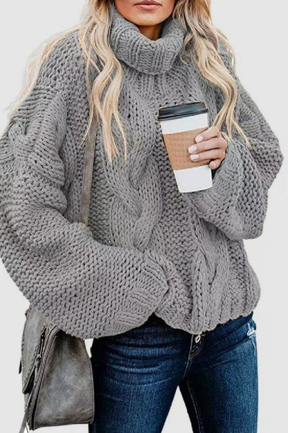 Eleganter Cashmere Pullover Rollkragen Winter