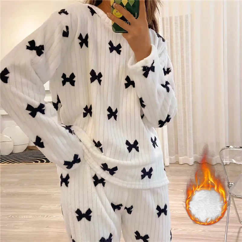 Weiche Fleece Schlafanzüge Damen - Warm & Bequem