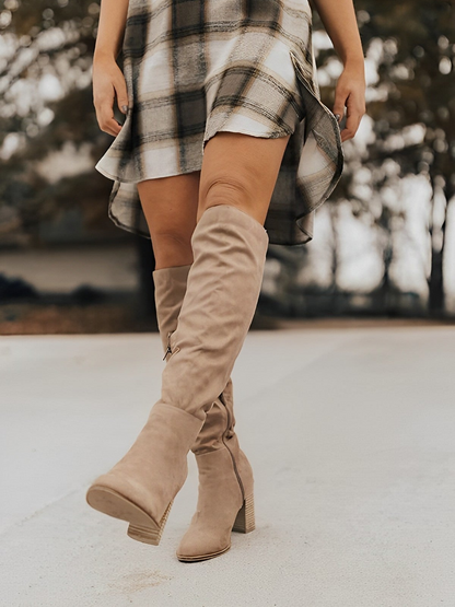 Elegante Damenstiefel Hoch Absatz Schuhe