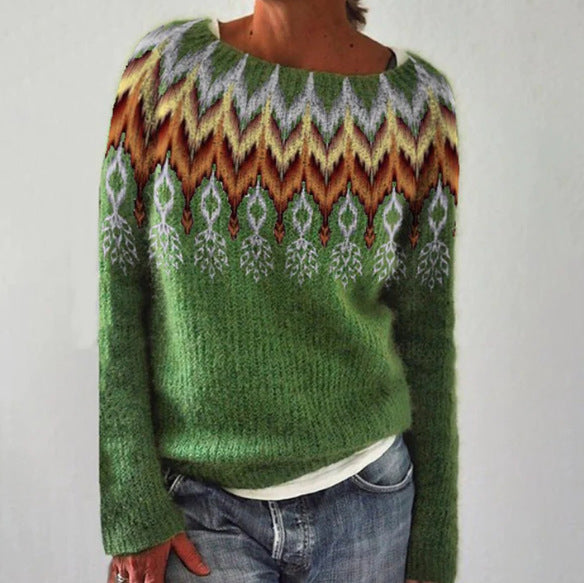 Damen Pullover Retro Style