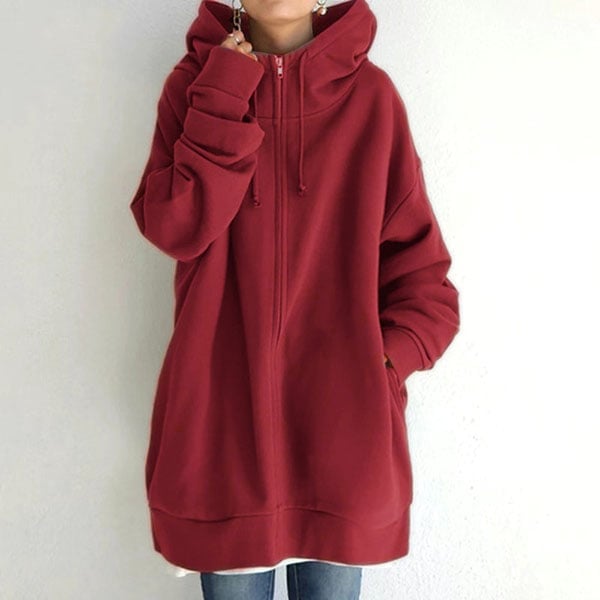 Damenparka Kapuze Reißverschluss Herbstwinter