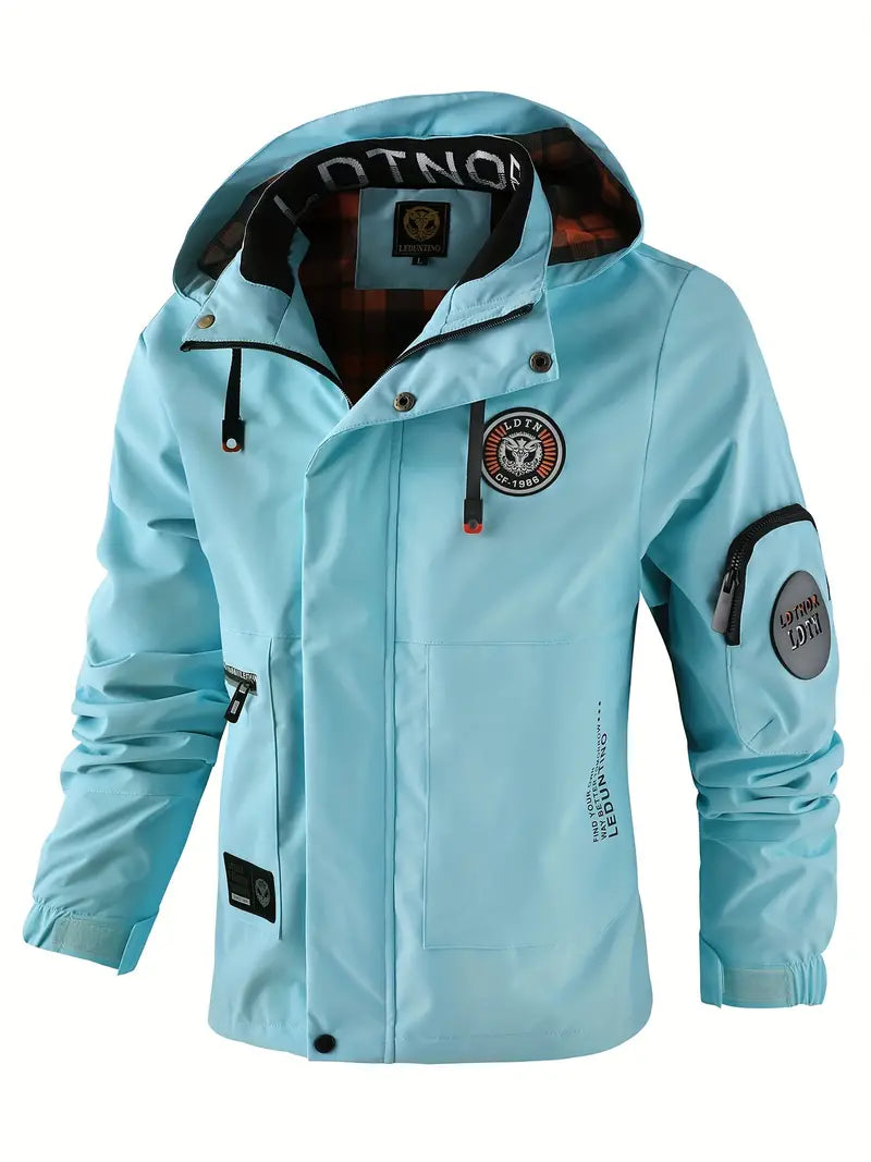 Herren Outdoor-Jacke Wasserdicht Winddicht Kapuze