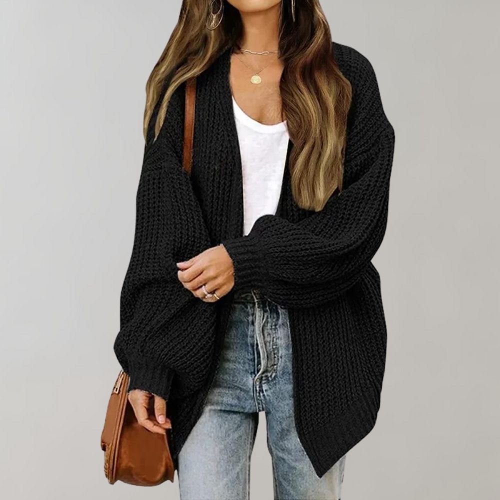 Modischer Strickcardigan Oversized Bischofsärmel - IdealeKleiden