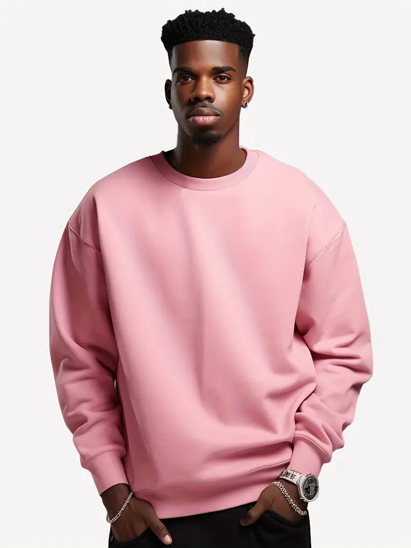 Lässiger Rundhals Pullover Herren Style - IdealeKleiden
