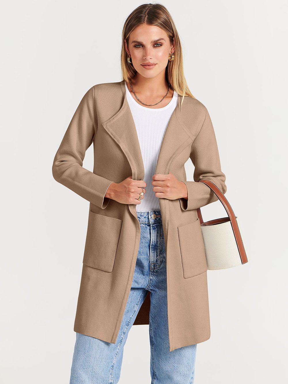 Stilvolle Damenjacke Mit Revers - IdealeKleiden