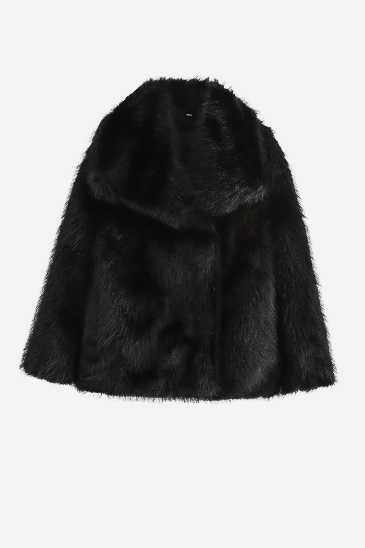Schicke Faux-Fur-Jacke Schalkragen