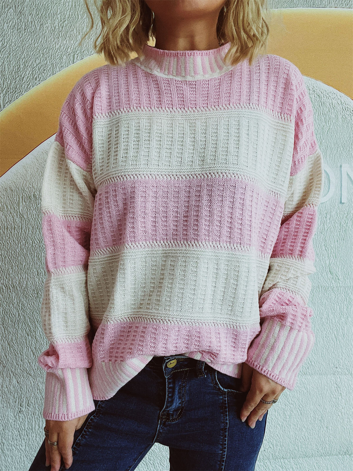 Damen Pullover Herbst Winter Bequem
