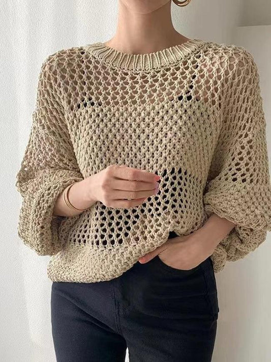 Modischer Strickpullover Damen Trend - IdealeKleiden