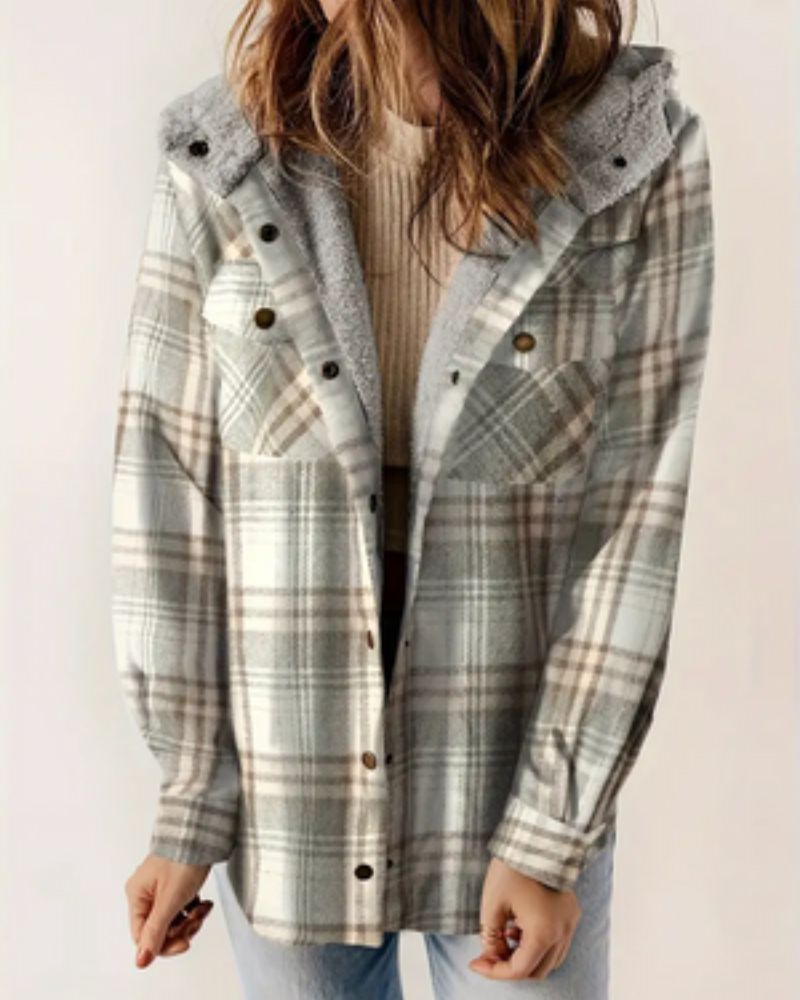 Karierte Sportjacke Herren Kapuze
