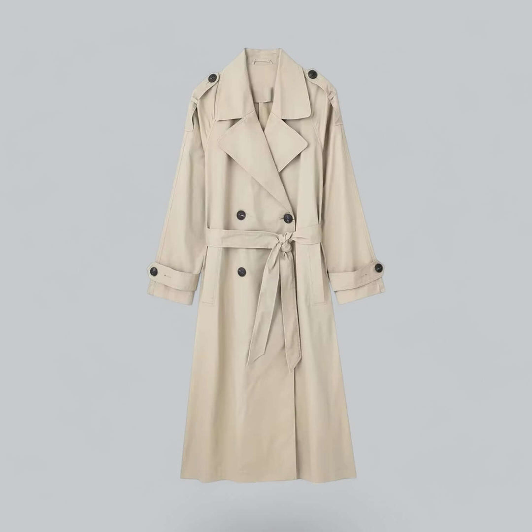 Stylischer Damen-Trenchcoat Doppelfütterung Gürtel