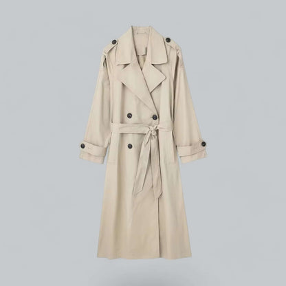 Stylischer Damen-Trenchcoat Doppelfütterung Gürtel