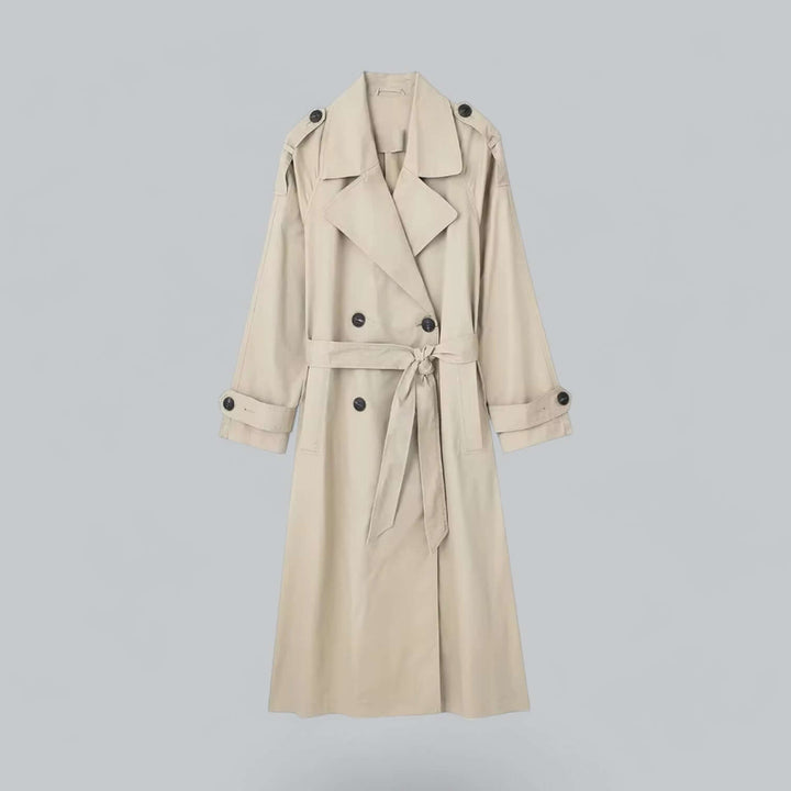 Stylischer Damen-Trenchcoat Doppelfütterung Gürtel