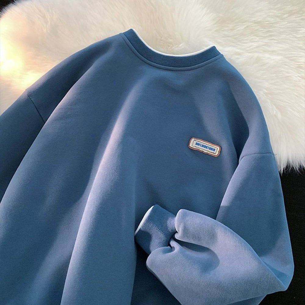 Elegante Damenbluse Rundhals Langärmlig
