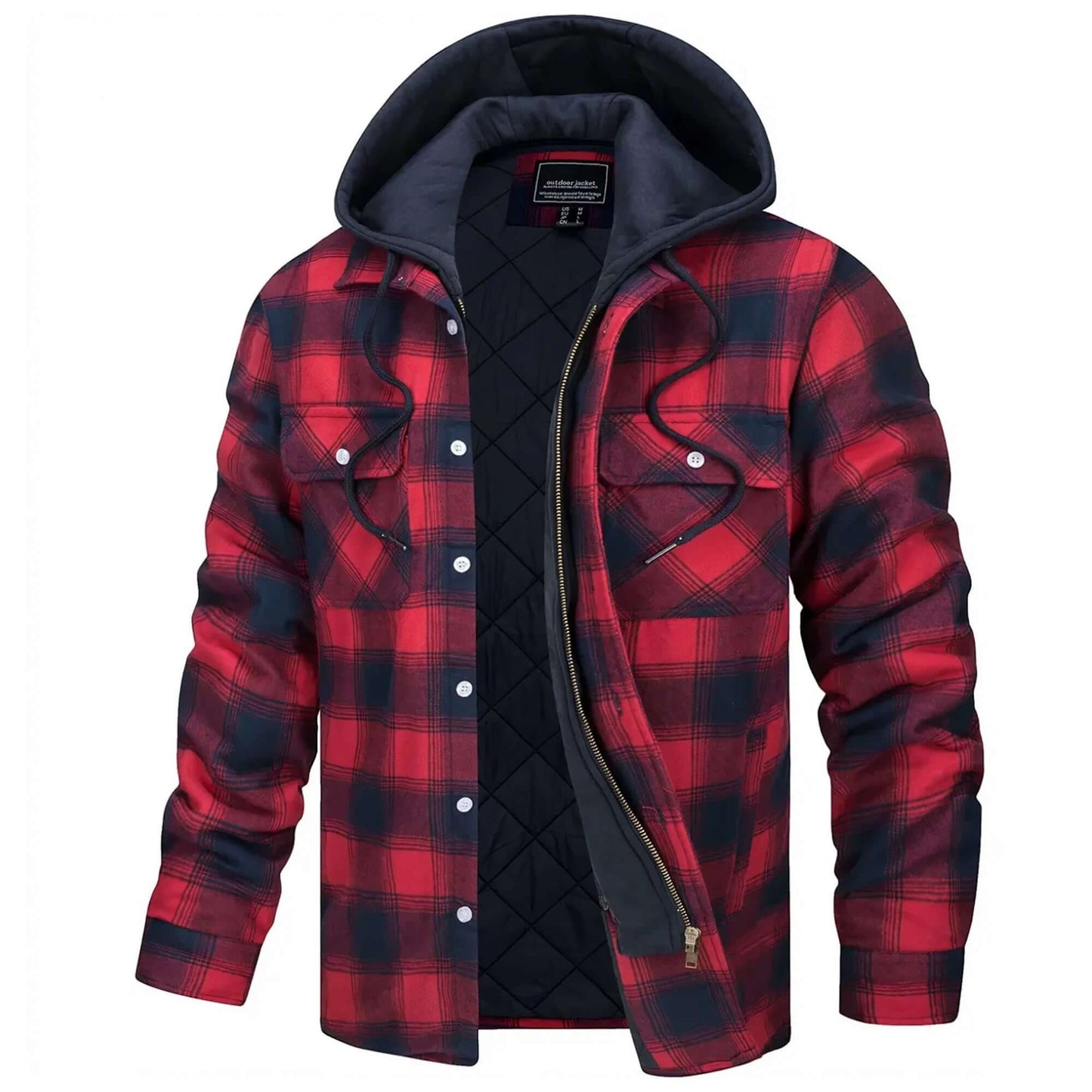 Herren Freizeitjacke Kariert Langarm Modern