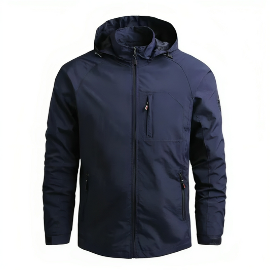 Wasserdichte Herrenjacke Kapuzenwindbreaker Outdoor - IdealeKleiden