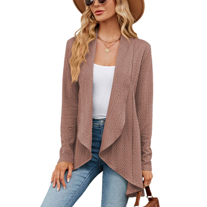 Elegante Damenjacke Langarm Uni Farbe