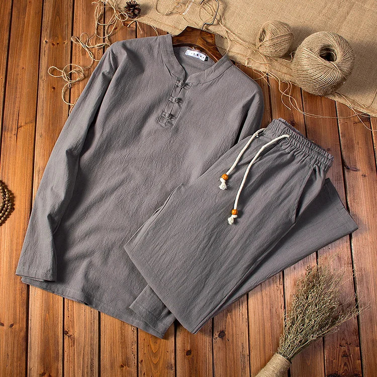 Komfort Set: Langarmhemd und Hose Elastisch