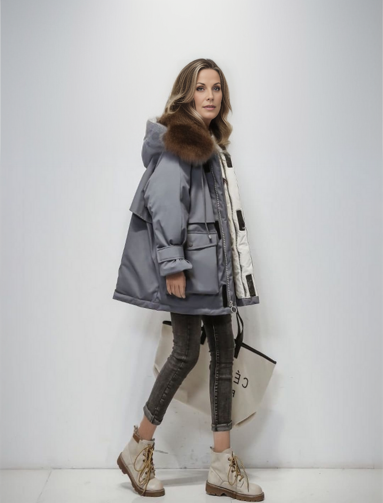 Winterparka Damen Vegan Pelz Ökologisch