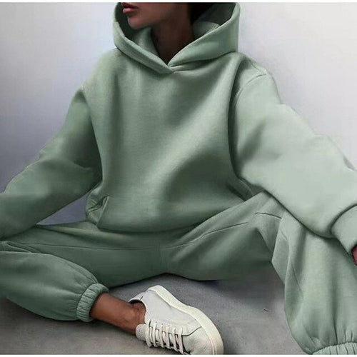 Warmes Winter-Outfit Kapuzenpullover Set