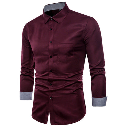 Herren Hemd Slim Fit Modern Satin Qualität