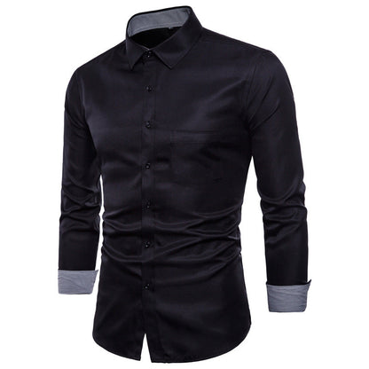 Herren Hemd Slim Fit Modern Satin Qualität