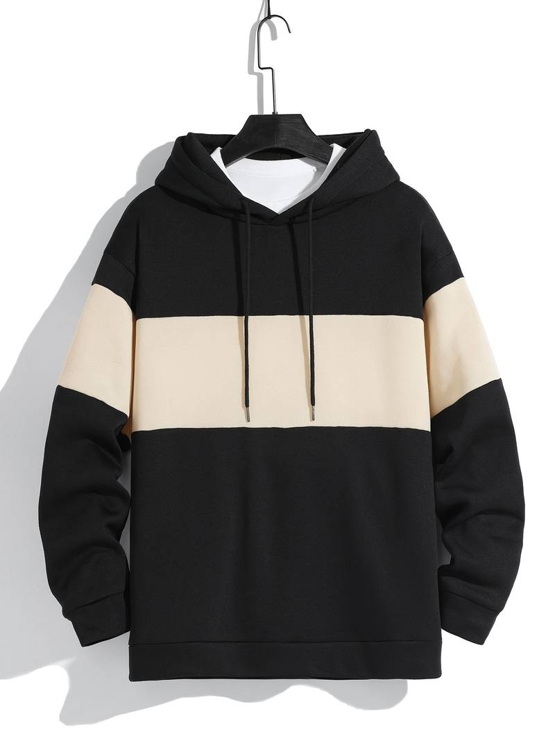 Herren Pullover Lässig Kapuze Langarm