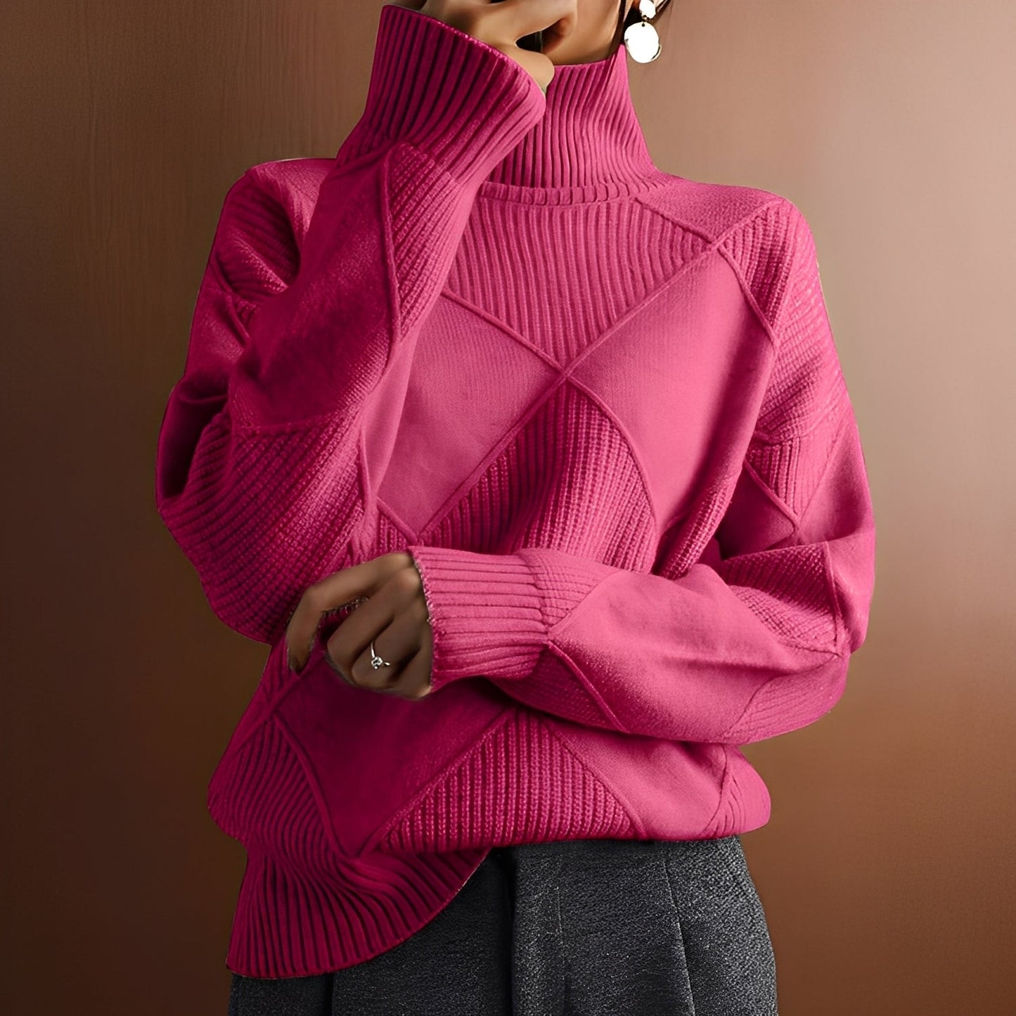 Weicher Damen Rollkragen Pullover Gemütlich