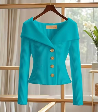 Praktische Strickjacke Damen Kurz Cardigan Übergröße