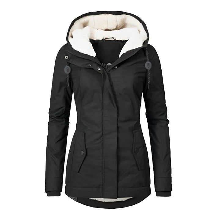 Damenschutzjacke Warm Plüsch Kapuze Winter