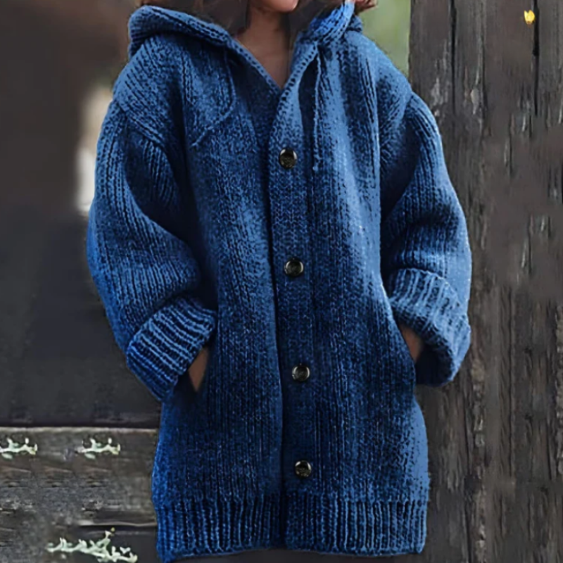 Oversized Strickjacke Warm Kapuze