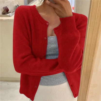 Weiche Damenstrickjacke Bequem