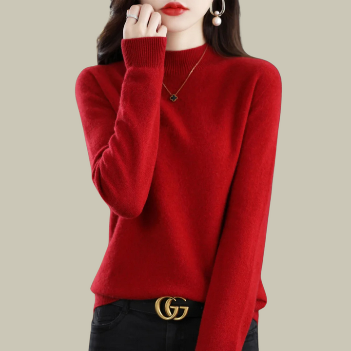 Damen Merinowolle Pullover Warm Winter