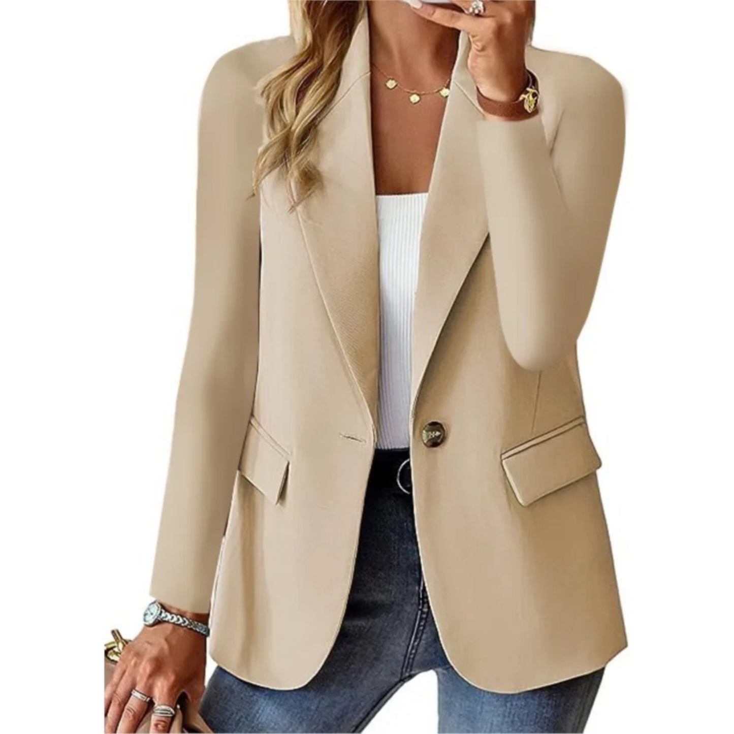 Damenschuhe nicht passend, korrigiert: Frauen Blazer Langarm Elegant Schnalle Herbst