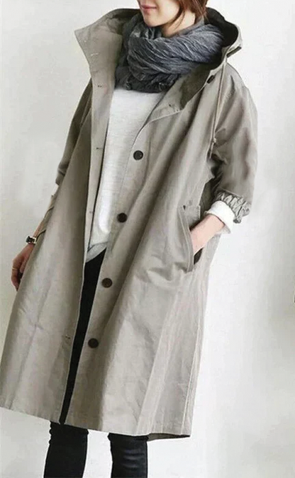 Stylisher Trenchcoat mit Kapuze