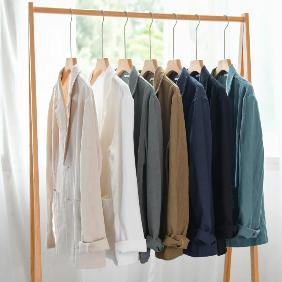 Elegante Leinenjacke Sommer - IdealeKleiden