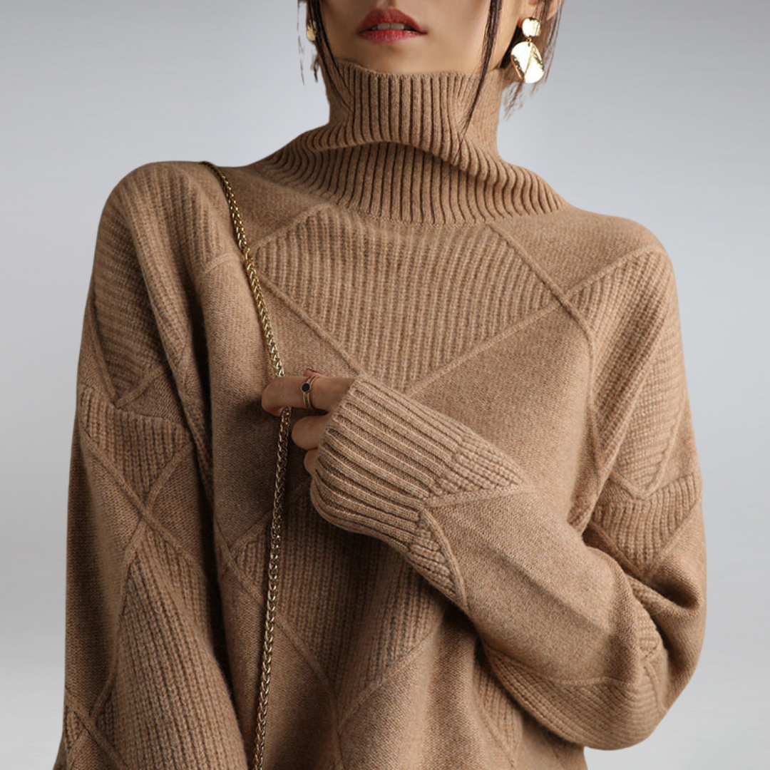 Stylische Rollkragenpullover Damen Elegant