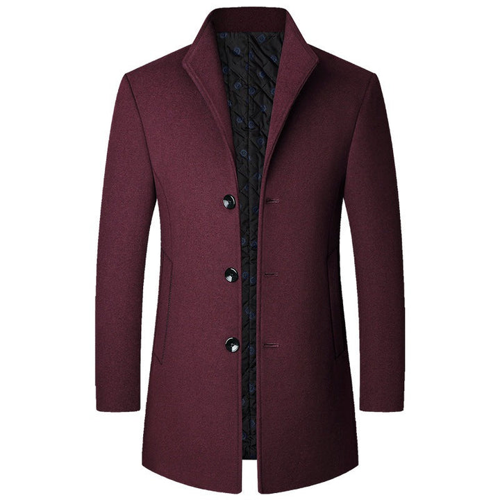 Stylisher Herren Wollmantel Lang Elegant