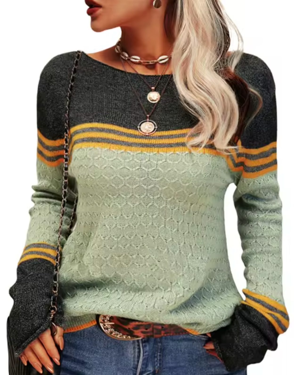 Frauen Strickpullover Slim Fit