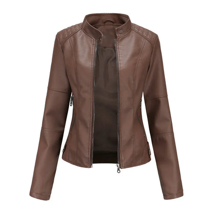 Lederjacke Damen Slim Fit Elegant