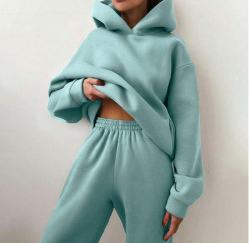 Warmes Winter-Outfit Kapuzenpullover Set