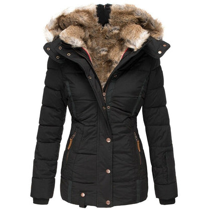 Stylischer Wintermantel Elegant Schwarz - IdealeKleiden