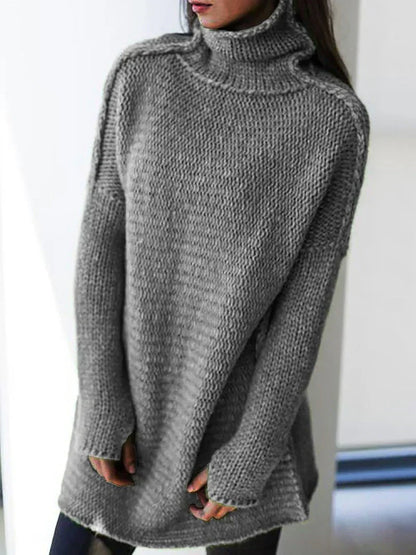 Großer Rollkragenpullover Damen Oversized