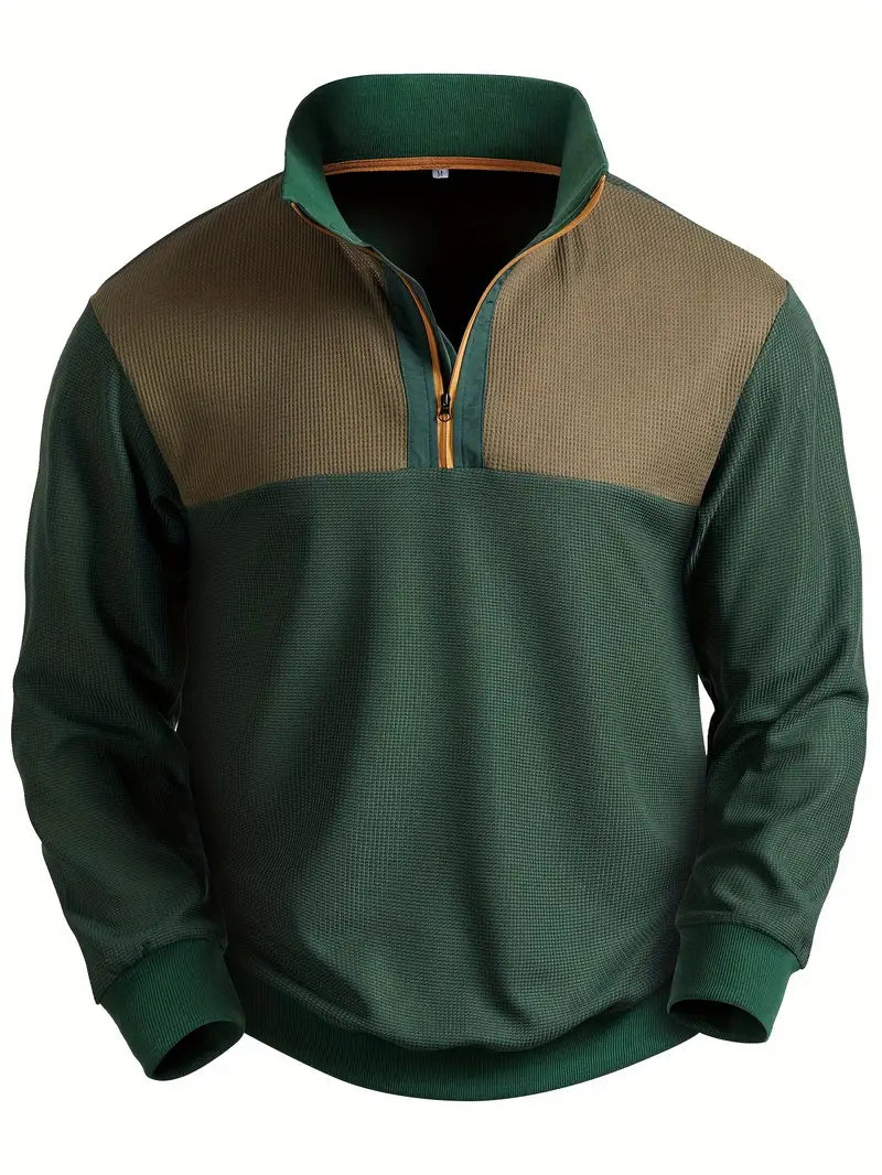 Herren Pullover Halbzipper Modern Design
