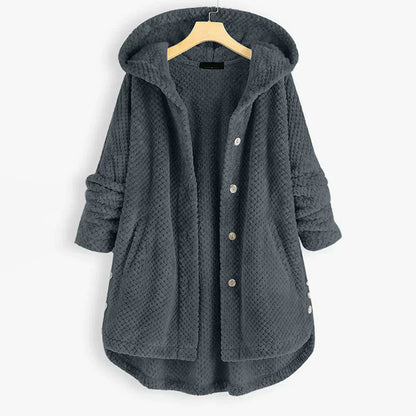 Damen Fleecejacke Weich Kapuze