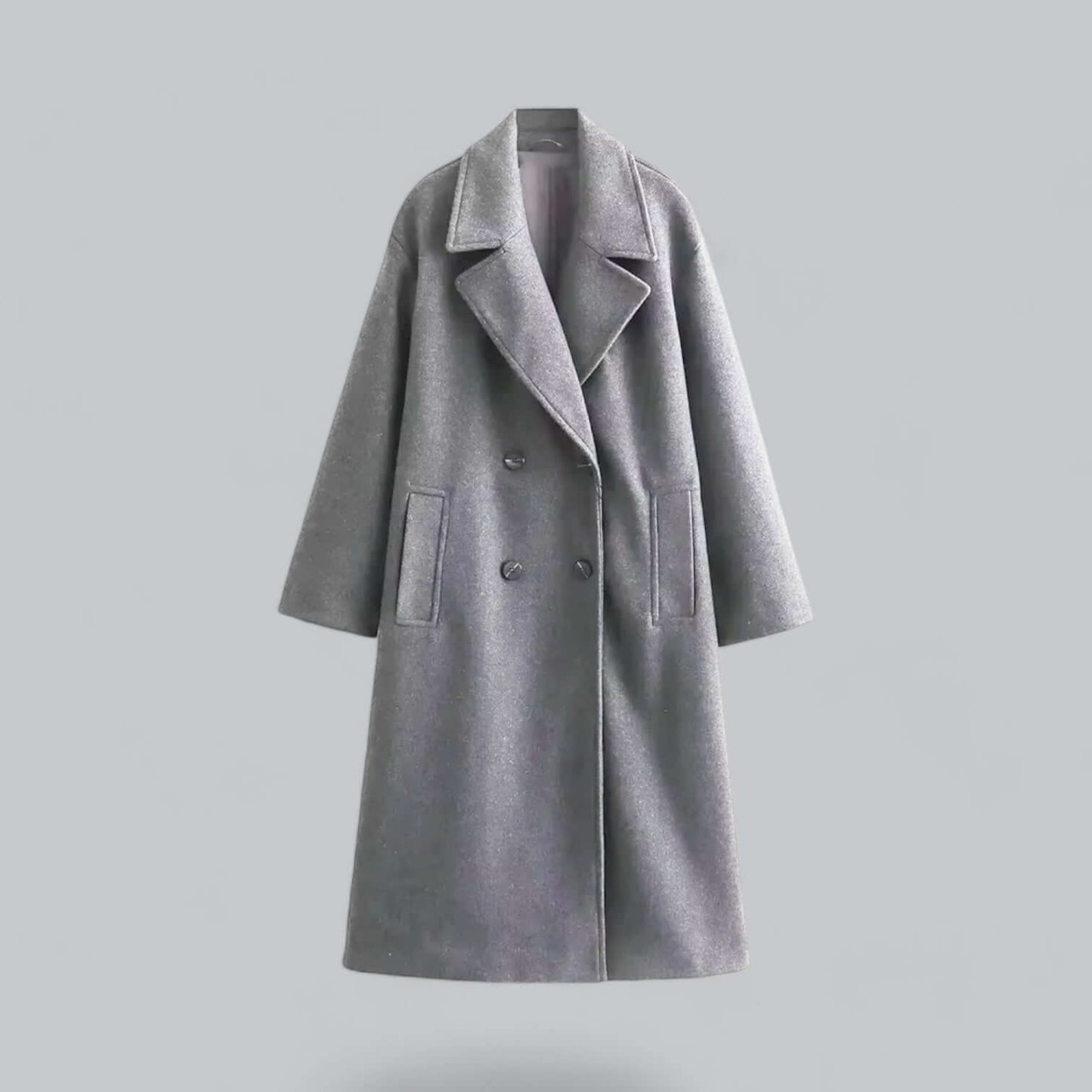 Damen Oversized Mantel Knopfverschluss Modern