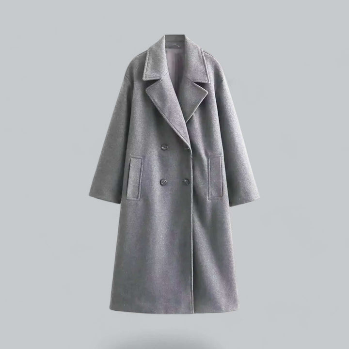 Damen Oversized Mantel Knopfverschluss Modern
