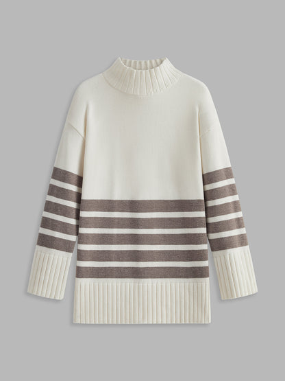 Stylischer Streifen Pullover Damen
